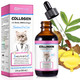 Vosifsdiy Collagen For Cats Cat Collagen Liquid Drops For Cats With Biotin Msm & Ginger Digestive & Immunity Support Itch Relief Skin & Coat And Joint Health Cat Supplement 60Ml
