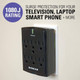SANUS On-Wall Low Profile 1080J Fireproof Surge Protector with 6 AC Outlets & 3 Lines of Protection - Includes Power Signal Filtering Black SANUS On-Wall Low Profile 1080J Fireproof Surge Protector with 6 AC Outlets & 3 Lines of Protection - Includes Power Signal Filtering Black