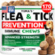 Yuma'S Flea Treatment For Cats - Flea And Tick Prevention For Cats - 160 Soft Treats - Natural Oral Supplement Pills For Kittens - All Breeds & Ages - Made In Usa