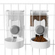 Yummy Sam Hanging Cage Automatic Small Pet Food Bowl Water Bottle Dispenser 1L Auto Gravity Pet Feeder And Waterer Set Kennel Feeding Station Crate Feeder Dish For Rabbit Puppy Cats Ferret (Grey)