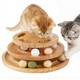 Zomisia Cat Ball Track Toy With Puzzle Top Wooden Cat Toys For Indoor Cats With Spinning Balls Interactive Large Cat Ball Tower For Kitten Kitty Exercise Mental Physical