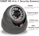 Sinis 2MP HD 1080P Security Analog Dome Camera,TVI/AHD/CVI/960H, 100ft IR Night Vision, IP67 Outdoor Weatherproof, 3.6mm Fixed Lens, White Dome Camera Sinis 2MP HD 1080P Security Analog Dome Camera,TVI/AHD/CVI/960H, 100ft IR Night Vision, IP67 Outdoor Weatherproof, 3.6mm Fixed Lens, White Dome Camera