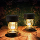 Pearlstar Solar Lanterns Outdoor - Hanging Solar Lights For Outside Waterproof Outdoor Garden Lanterns Lamp Design For Landscape Yard Pathway Beach Pavilion Table Decoration Warm Lights Vintage 2 Pack