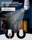 Light Bulb Security Cameras Wirless Outdoor Indoor, Cameras for Home Security, with Color Night Vision, Motion Detection, 2-Way Talk, 24/7 Recording, SD Card(Not Included)/Cloud Storage