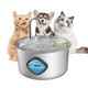 Abnaok Cat Water Fountain Stainless Steel108Oz/3.2L Cat Fountain For Drinking- Pet Water Fountain Inside Super Quiet Automatic Dog Watering Dispenser Bowl Pet Feeding & Watering Supplies Water Level Window