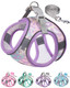Aecllcea Dog Harness (Purple S) - Jacquard Fabric Easy Step-In No Pull Reflective Strip Small Dog Harness And Leash Set