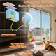Aiersa Interactive Cat Toys For Indoor CatsAutomatic Cat Hanging Toys For Bored Indoor Adult Cats Caterpillar And Flying Bird Toy For Door Frame Self-Play Pet Chase Toy-Blue