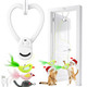 Aoioploa Interactive Cat Toys For Indoor Cats: Automatic Flying Bird Feather Wand Chase Exercise Enrichment Stimulation Usb Rechargeable Durable Safe Hanging Toy For Bored Kittens Adult Multi Cat Households