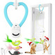 Aoioploa Interactive Cat Toys For Indoor Cats: Automatic Flying Bird Feather Wand Chase Exercise Enrichment Stimulation Usb Rechargeable Durable Safe Hanging Toy For Bored Kittens Adult Multi Cat Households