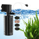 Aquamiracle True 4-Stage Fish Tank Filter In-Tank Submersible Aquarium Filter Internal Fish Filter With Aeration For 10-40 Gallon Aquariums