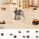 Asfrost D Interactive Cat Toy For Indoor Cats Auto/Manual Control Diy Cat Feather Mouse Toy Treadmill For Bored Kitten Puppy Play Chase Run Exercise Hunting Mental Stimulation-Sky Blue