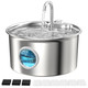 Atmziqxr Cat Water Fountain Stainless Steel: Cat Fountain For Drinking - 88Oz/2.6L Pet Water Fountain For Cats Indoor - Quiet Cats Water Bowl Dispenser - Pets Feeding & Watering Supplies - For Small Animals