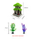 Awxzom Fish House - Aquarium Decoration With Lifelike Moss Comes With 2X Artificial Plants