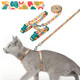 Azuza Cat Harness And Leash Set For Safe Walking And Travel Escape Proof Cat Harness Lightweight Soft And Comfortable Adjustable Kitten Harness For Small Medium Large Cats Blue Plaid