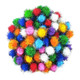 Ballhull 20 Pcs Assorted Color Flash Ball Cat'S Favorite Toy Ball Tinsel Pom Poms Flash.
