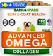 Bark&Spark Omega 3 For Dogs - 180 Fish Oil Treats For Dog Shedding Skin Allergy Chews Itch Relief Hot Spots Treatment - Joint Health - Skin And Coat Supplement - Epa & Dha Fatty Acids - Salmon Oil