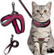 Barkbay Cat Harness And Leash SetEscape Proof Kitten HarnessStep In Adjustable Soft LightweightEasy ControlReflective Strips Comfortable For Walking Travel(PinkS)