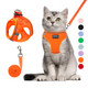 Betmaypet Cat Harness And Leash Set Soft And Breathable Vest With Reflective Strip Escape Proof Kitten Harness Easy To Wear For Cats Walking And Traveling (Purple M)