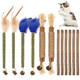 Bissap 10 Pcs Silvervine Chew Sticks For Cats Catnip Chew Sticks Cat Toys For Indoor Cat Kitten Teeth Grinding Interactive Feather Toys For Aggressive Chewers Dental Care