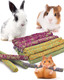 Bissap 54 Pcs Rabbit Chew Sticks Mix Natural Sweet Bamboo Timothy Hay Oat Carrot Chew Stick Apple Branch Bunny Chews For Rabbit Hamster Chinchilla Guinea Pig Small Pet Molar Treats