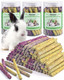 Bissap 54 Pcs Rabbit Chew Sticks Mix Natural Sweet Bamboo Timothy Hay Oat Carrot Chew Stick Apple Branch Bunny Chews For Rabbit Hamster Chinchilla Guinea Pig Small Pet Molar Treats