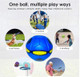 Bobcow Ufo Magic BallPortable Glowing Flying Toys Creative Fly Saucer Stomp Magic BallsDecompression Flying Flat Throw Disc Balls Toy For Childrens Outdoor Sports Kids (Football White)