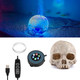 Care Fish Aquarium Usb Led Light 2Inch Air Stone Timer With 3Ft Siliconetubing Fish Tank Bubbler And Halloween Skull Deocr For Freshwater And Saltwater Fish Tank Not Included Air Pump