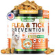 Carmelie Flea And Tick Prevention For Cats 500 Crunchy & Creamy Chews Cat Flea Chewables With Natural Oral Flea Treatment Supplement Cats Skin & Coat Support - All Breeds & Ages - Chicken And Krill Flavor