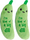 Catstages Crunchy Pickle Kicker Cat Toy Plush Crinkle Toy With Catnip And Dental Mesh 6.5"