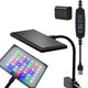 Corals Chat Aquarium Light 3 Mode Clip On Fish Tank Light With Timer Function Full Spectrum Aquarium Plant Light Adjustable Brightness For 8-16 Inch Fish Tank