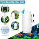 Desumg Aquarium Filter With U-V Light & Timer For 10 40 Gallon Fish Tanks Submersible Internal Filter With Flow Control Sponge Filtration & Aeration Quiet Power Pump For Freshwater Saltwater Tanks