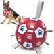 Diman Dog Balls Dog Soccer Ball With Straps For Indoor Outdoor Play Pet Toys Balls For Small Medium Dogs Dog Birthday Interactive Dogs Toy For Tug Of War (6 Inch)