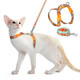 Dooradar Cat Harness And Leash Escape Proof Adjustable Kitten Vest Lightweight Soft Pet Straps Easy Wearing For Small Medium Kitty Safe Walking Travel Control Orange & Black M
