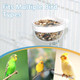 Dqitj 6 Pack Detachable Transparent Bowl Plastic Food Cup Convenient Hanging Seed Water Feeder For Parrot Canary Finch Small Size Bird