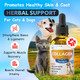 Eduzebra Liquid Collagen For Dogs And Cats Skin & Coat Supplement Itch Relief Joint & Mobility Support Enriched With Grass-Fed Collagen Daily All-In-One Pet Health Formula
