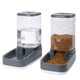 Elevon Automatic Cat Feeder Gravity Food And Water Dispenser Bowl Set For Small Medium Dogs Animals Pet Feeder Dispenser Storage Food 3.8L Large Capacity Black
