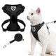 Expawlorer Cat Harness And Leash Set - Adjustable Escape Proof Soft Vest Harness For Outdoor Walking Breathable Mesh Lightweight For Kittens Puppies Small Animals Lake Green M