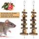 Fjnatinh Small Animal Chews Toy Apple Wood Block Cage Hanging Molars Treats Snack For Hamsters Rabbits Bunny Bird Parrots Chinchilla Guinea Pig Gerbils Squirrels 2 Pack