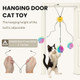 Fokauiwo Interactive Cat Toys For Indoor Cats Self-Play Hanging Door Toy For Kitten Adjustable Height Exercise Bell Ball To Keep Kittens Active