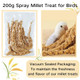 Ganmhoill Bird Seed Parakeet Food - 200 Gram Vacuum Sealed Millet Treat For Birds Parakeets Natural Sun-Dried Birds Millet For Cockatiel Budgie Finches Parrots