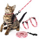 Giecooh Cotton Cat Harness And Leash Set Escape-Proof Adjustable Soft Harness For Kitten Small & Large Cats Ideal For Travel & Outdoor Walking (Ladybug)