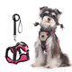 Glohoop Small Dog Harness And Leash Set Breathable Mesh Puppy Harness Adjustable Dog Harness For Small Medium Large Dogs No-Pull Pet Harness For Daily Walking (Lakeblue Large)