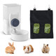 Glyvian Rabbit Water Bottle 33Oz Hamster Water Bottle Hanging Guinea Pig Water Dispenser Include Hay Feeder Bag Set For Bunny Small Pet Animal