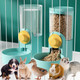 Gonpabuly Rabbit Water Food Dispenser Set 40Oz Cage Hanging Automatic Feeder Water Bowl Ferret Bunny Guinea Pig Water Bowl Suitable For Small AnimalCage Grid Spacing Over 1.2'' (Green Set)