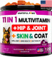 Grateful Pawz Turkey Tail Mushroom Supplement For Dogs - 170 Chews - Mushrooms For Dogs - Reishi Lion S Mane Glucosamine Multivitamin - Immune Booster Gut Hip & Joint Health Support Vitamins Energy & Skin