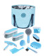 Harrison Howard Horse Grooming Kit 9-Piece Grooming Tools Set For Daily Horse Care Includes All Essential Tools For Everyday Grooming Deep Blue