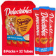 Hartz Delectables Squeeze Up Interactive Lickable Wet Cat Treats For Adult & Senior Cats Tuna & Salmon 4 Count(Pack Of 8)