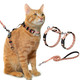 Hikiko Cat Harness And Leash Set Escape Proof Adjustable Walking Travel Soft Kitten Harness For Small Medium Large Cats (Khaki Plaid S)