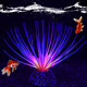 Hiktqiw 2Pcs Silicone Glowing Effect Aquarium Fish Tank Decorations Artificial Soft Anemone Coral Plants Ornaments For Aquarium Decor Landscape Glow In Dark Fish Tank Accessories Decorations(Pink)