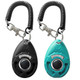 Hoaooo Pet Training Clicker With Wrist Strap - Dog Training Clickers ( Black + Blue)